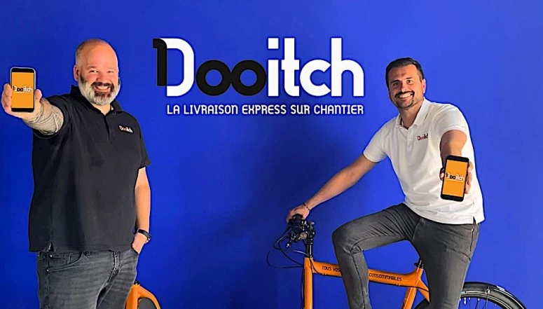 Avec Adrien et Julien sur le vélo, les artisans du bâtiment font Dooitch ! L’Application qui accélère leurs chantiers